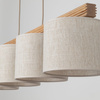 Lampa wisząca cztery abażury na drewnianej belce VIGA SHADE SOSNA 4xE27 Tk Lighting 11770