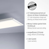Prostokątna biała lampa sufitowa 100x25cm FLAT Just Light 16534-16-O sterowana pilotem