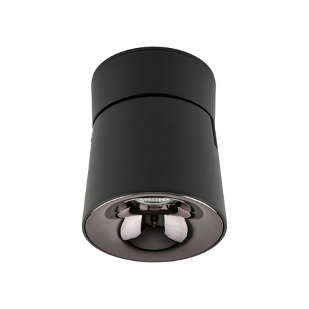 Czarna oprawa natynkowa ruchoma tuba wybór barwy światła KYOTO BLACK CCT 12W Tk Lighting 18154