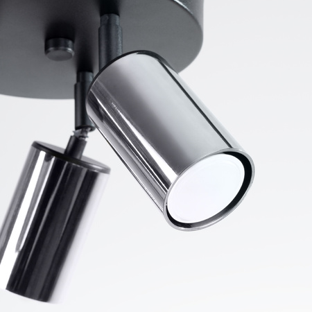 Plafon WINX 3P czarny/chrom Sollux SL.1369