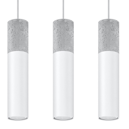 Lampa wisząca BORGIO 3 beton Sollux SL.0649 / SL.0652 - kolor do wyboru