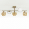 Beżowa lampa sufitowa z kloszami - kulami LEMO Kaja Lighting K-5858