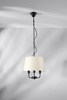 Pasteri lampa wisząca czarny matowy 3x40w e14 abażur beżowy Candellux 31-01351