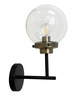 Lens lampa kinkiet czarny+patynowy matowy 1x40w e14 klosz bezbarwny Candellux 21-01283