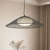 Czarna lampa wisząca ażurowy metalowy klosz z białym szklanym dyfuzorem SONTE 60 cm 1xGX53 Candellux Studio 31-50922