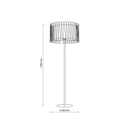 Lampa podłogowa HARMONY SABIA JUTA 1xE27 Tk Lighting 16199