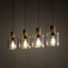 Poczwórna lampa sufitowa listwa SIERRA WOOD 4xE27 Tk Lighting 11802