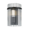 Czarny kinkiet z pionowymi szklamymi rurkami 1xE14 Merto Italux WL-40930-1A-BK