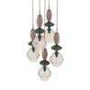 Lampa wisząca ZEN NEW BROWN FUSO COGNAC 5XE14 KOŁO Tk Lighting 11869