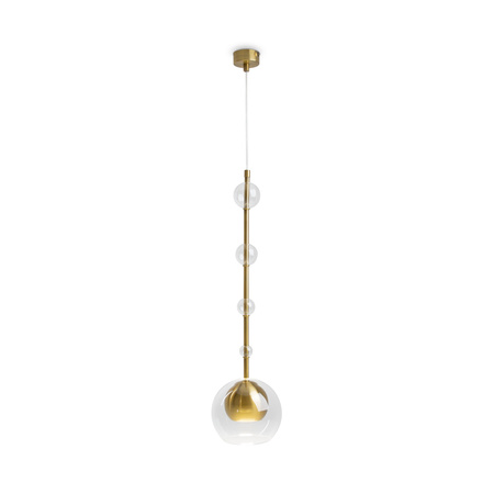 Szklana pojedyńcza lampa wisząca z kulkami na przewodzie Ros MOD227PL-01BS Maytoni