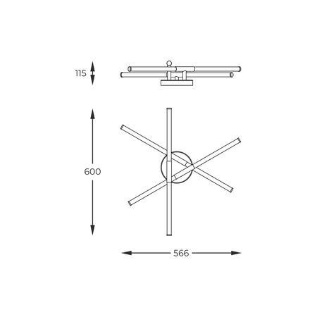 Lampa sufitowa LAUTARO LED Zuma Line 1006