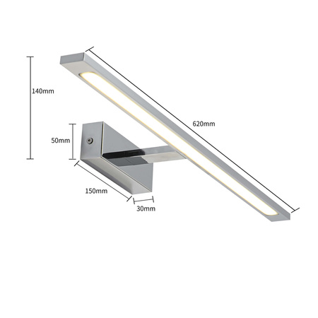 Kinkiet Isla chrom 62cm IP44 LED CCT Light Prestige GS-LWB-20W CH CCT