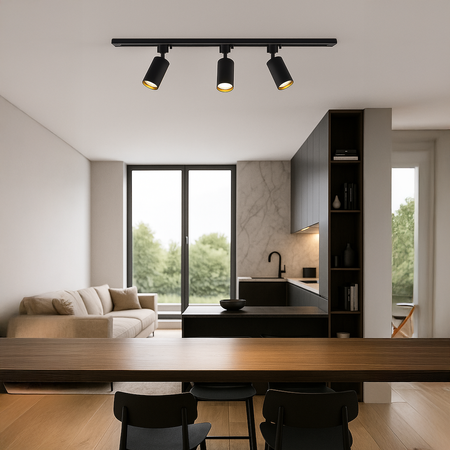 Zestaw Oprawa Tiger Track Czarny 3xGU10 1m Milagro ML2126