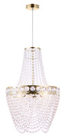 PERSEO LAMPA WISZĄCA 3X60W E27 ZŁOTY+KRYSZTAŁKI Candellux 31-57488