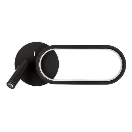 MONET lampa kinkiet owal czarny 13W LED 3000K, 4000K, 6000K klosz biały Candellux 22-35691