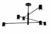 Minimalistyczna lampa wisząca GU10 czarne rozgałęzione ramiona PEDRO 6xGU10 Zuma Line PEN4104-6BK