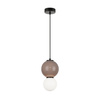 Lampa wisząca ceramiczna i szklana kula LED 3000K Pieve Italux PND-95221-1S-BR