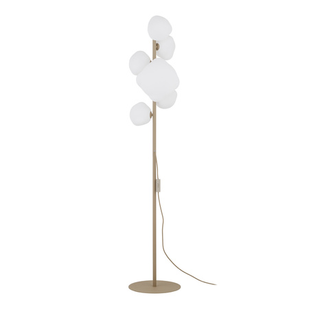 Lampa podłogowa w kolorze sabia z białymi nieregularnymi kloszami NEBIA SABIA 6xG9 Tk Lighting 16239