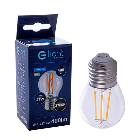 Żarówka E27 filamentowa do girland LED 4W G45 2700K