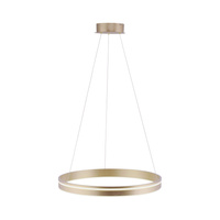 Lampa wisząca ring 59cm w kolorze mosiądzu sterowana pilotem lub smartfonem Q-VITO Paul Neuhaus 8411-60