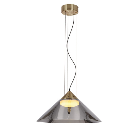 Lampa wisząca stożkowy dymiony szklany klosz o średnicy 42cm PRESTO 1xGX53 Candellux Studio 31-51066