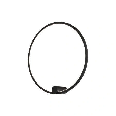 Kinkiet ścienny pierścień 60cm czarny Ringa M LED IP44 WL0116-M-BK Yaskr