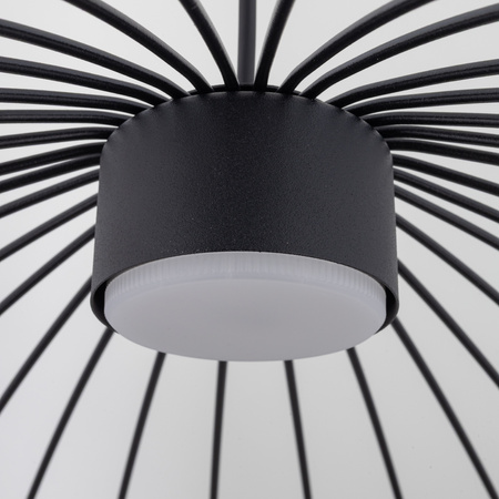 Czarna druciana lampa wisząca o średnicy 58cm SPHERA M BLACK 1XGX53 Tk Lighting 11304