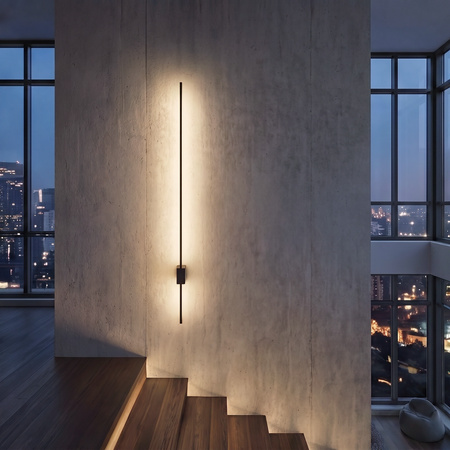 Czarny kinkiet 114cm podświetlający ściane LIXA BLACK LED 3000K 18W Tk Lighting 18301
