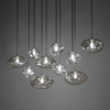 Lampa wisząca dziesięć zwisających nieregularnych kloszy NEBIA NEW BROWN 10XG9 Tk Lighting 11793