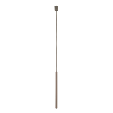 Lampa wisząca cienka brązowa karbowana rurka 50cm FERRO NEW BROWN 1xG9 Tk Lighting 11425