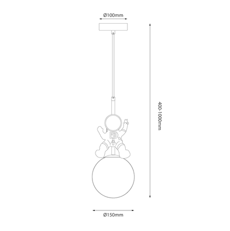Lampa wisząca Astronauta Milagro ML1721