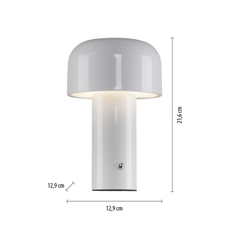 Biała lampka stołowa ładowana USB AGNES LED Just LIght 19190-16