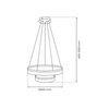 Lampa wisząca GALA SILVER 54W LED Milagro ML2243