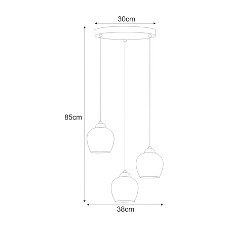 Lampa wisząca K-5601 z serii ABRO Kaja Lighting