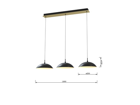 Lampa wisząca potrójna ROSSKOFF LED Wofi Premium 7001-304