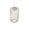 Lampa wisząca druciana z wysokim cylindrycznym beżowym kloszem 1xGX53 KENAI B Nowodvorski 12222