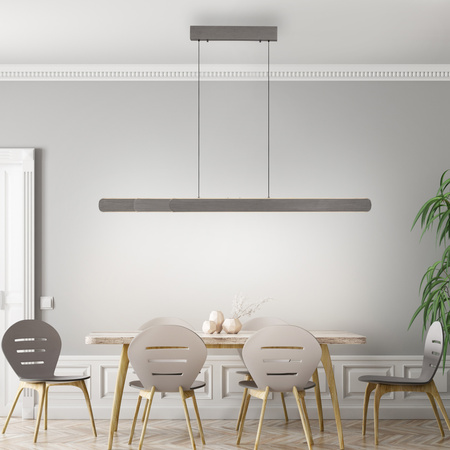 Lampa wisząca liniowa LED rozsuwana 100-160cm CIEMNOMENTALOWO-BRĄZOWY ADRIANA ROUND Paul Neuhaus 2577-34  