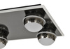 Plafon szóstka prostokątny Biarritz czarny chrom Aviano Lighting 9047-705
