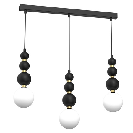 Lampa wisząca potrójna BOULE BLACK Milagro MLP0976