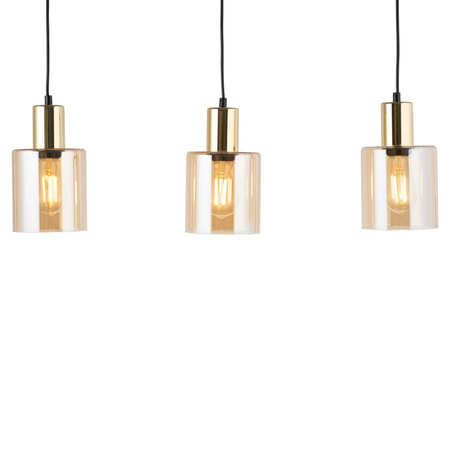 SIERRA GOLD AMBER LAMPA WISZĄCA 3 LISTWA TK Lighting 6666
