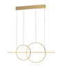 Lampa wisząca złota CHOLET LED Zuma Line MD7358-2A-3GT