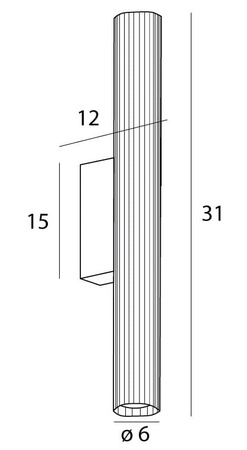 Kinkiet złoty łazienkowy - szklana tuba LED 3000K IP44 Maxlight W0364 Fayette