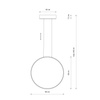 Lampa wisząca biały pionowy ring 60cm CIRCOLO LED M 3000K Nowodvorski 11605