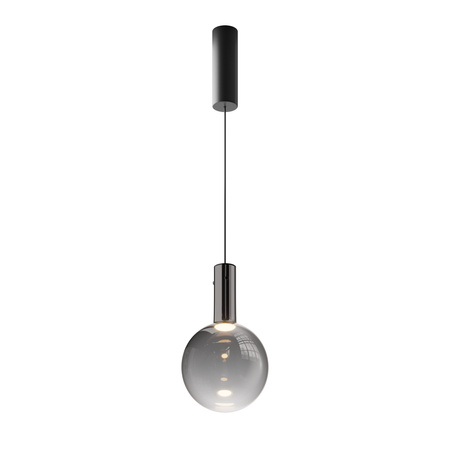 Czarna lampa wisząca z dymioną kulą LED 3000K Nebula MOD182PL-L4B3K Maytoni
