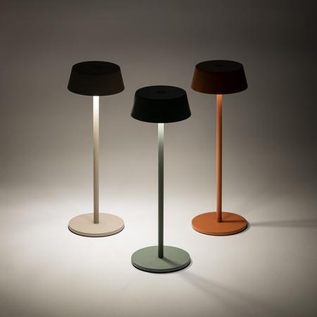 Lampka stołowa na stolik na tarasie w kolorze terakota USB 3000K AMY LED Nowodvorski 11534