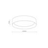 Lampa sufitowa z rafii LED 30cm DEMI RAFIA LED Tk Lighting 11854