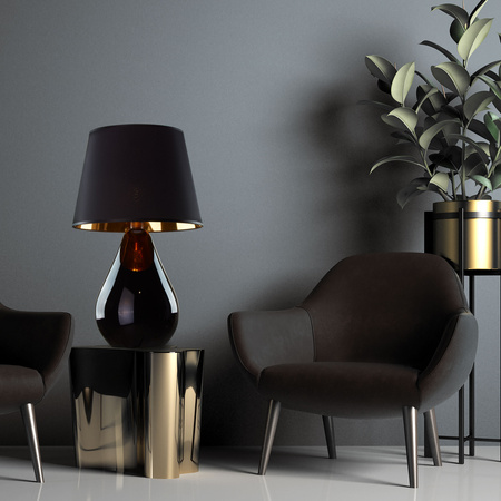 Lampka stołowa LACRIMA BLACK/GOLD TK Lighting 5454