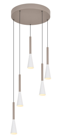 Lampa wisząca piątka okrągła Trompto kaszmirowa Aviano Lighting 5050-524