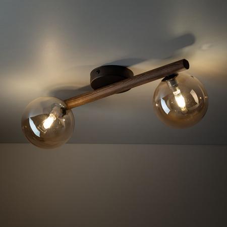 Oprawa sufitowa, kinkiet ESTERA WOOD ORZECH BURSZTYN 2XG9 Tk Lighting 11092