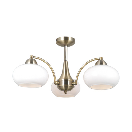 Trzykloszowa klasyczna lampa sufitowa w kolorze antycznego złota 3xE27 Folte Italux PND-408921-3-ABR
